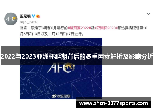 2022与2023亚洲杯延期背后的多重因素解析及影响分析
